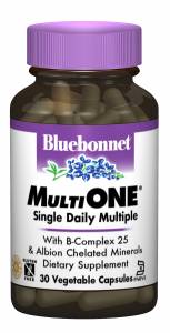 Мультивитамины с железом, MultiONE, Bluebonnet Nutrition, 30 гелевых капсул / BLB0126