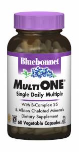 Мультивитамины с железом, MultiONE, Bluebonnet Nutrition, 60 гелевых капсул / BLB0128
