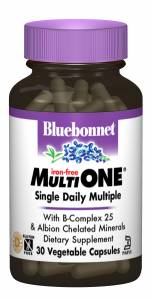 Мультивитамины без железа, MultiONE, Bluebonnet Nutrition, 30 гелевых капсул / BLB0145