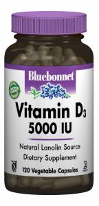 Витамин D3 5000IU, Bluebonnet Nutrition, 120 гелевых капсул
