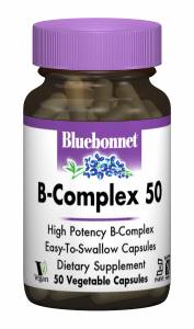 В-Комплекс 50, Bluebonnet Nutrition, 50 гелевых капсул / BLB0410