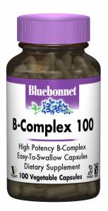 В-Комплекс 100, Bluebonnet Nutrition, 100 гелевых капсул / BLB0418