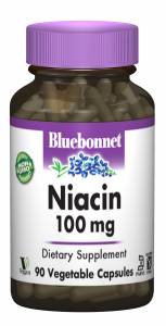 Ниaцин (В3) 100мг, Bluebonnet Nutrition, 90 гелевых капсул / BLB0459