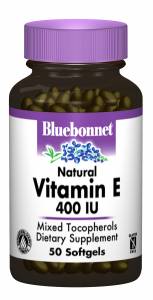 Натуральний Витамин Е 400IU, Bluebonnet Nutrition, 50 желатиновых капсул 