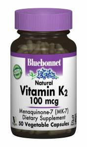 Витамин К2 100мкг, Bluebonnet Nutrition, 50 гелевых капсул / BLB0652
