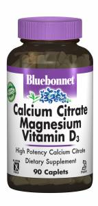 Цитрат Кальция, Магний + Витамин D3, Bluebonnet Nutrition, 90 капсул / BLB0715
