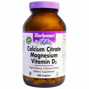 Цитрат Кальция Магний + Витамин D3, Bluebonnet Nutrition, 180 капсул / BLB0717