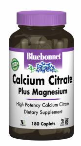 Цитрат Кальция + Магний, Bluebonnet Nutrition, 180 капсул / BLB0718