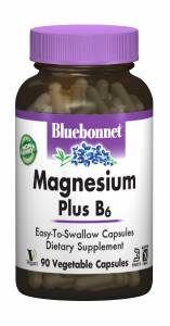 Магний + Витамин В6, Bluebonnet Nutrition, 90 гелевых капсул / BLB0735