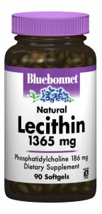 Натуральный Лецитин 1365мг, Bluebonnet Nutrition, 90 желатиновых капсул / BLB0924