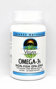 Веганская Омега-3, EPA-DHA, 300 мг, Source Naturals, 30 желатиновых капсул
