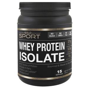 Изолят Сывороточного Протеина, California Gold Nutrition, Whey Protein Isolate, 1 фунт (454 гр) / CGN01064