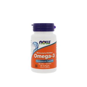 Рыбий Жир, Омега-3, Omega-3, Now Foods, 1000 мг, 30 гелевых капсул / NF1649