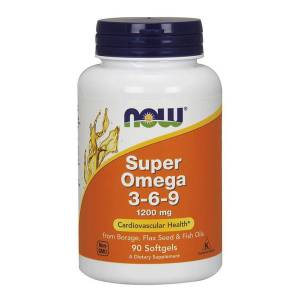 Супер Омега 3-6-9, Super Omega 3-6-9, , Now Foods, 1200 мг, 90 желатиновых капсул / NF1839.20630