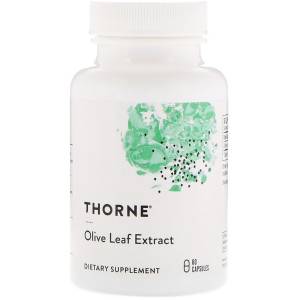Экстракт из листьев оливкового дерева Thorne Research, Olive Leaf Extract, 60 капсул / THR76303