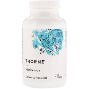 Ниацинамид, Niacinamide, Thorne Research, 500 мг, 180 капсул / THR13102