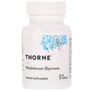 Глицинат Молибдена, Molybdenum Glycinate, Thorne Research, 60 Капсул / THR00342