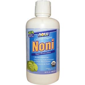 Органический Нони, сок суперфрукта, Now Foods, Noni SuperFruit Juice, 32 жидкие унции (946 мл) / NF4814