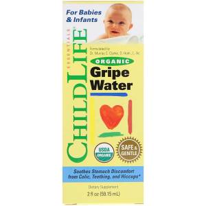 Водичка от Коликов, Organic Gripe Water, ChildLife, 59.15 мл.