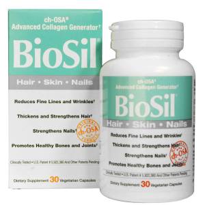 BioSil, Активатор Коллагена, Collagen Generator, Natural Factors, 30 вегетарианских капсул / NFS39182