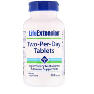 Мультивитамины Дважды в День, Life Extension, 120 таблеток / LEX23151