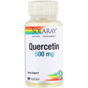 Кверцетин, Quercetin, Solaray, 500 мг, 90 вегетарианских капсул / SOR44685