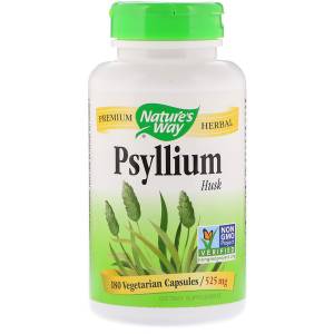 Подорожник, Psyllium, Husks, Nature's Way, 525 мг, 180 капсул