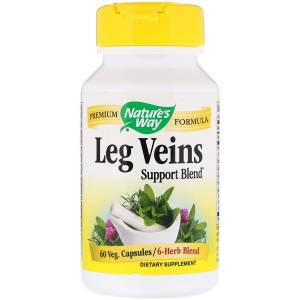 Поддержка Вен, Leg Veins Support Blend, Nature's Way, 60 капсул