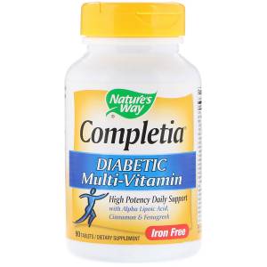 Мультивитамины для Диабетиков, Diabetic Multi-Vitamin, Nature's Way, 90 таблеток / NWY14924