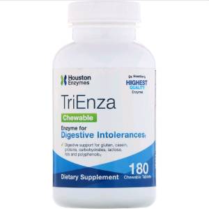 Пищеварительные Ферменты TriEnza, Houston Enzymes, 180 жевательных таблеток / HNI00030