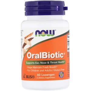 Орал Пробиотики, OralBiotic, Now Foods, 60 леденцов