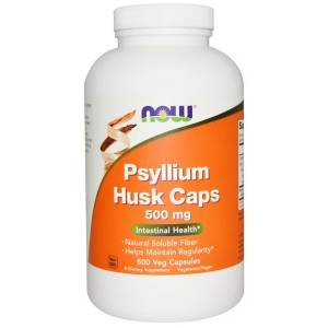 Подорожник (Псилиум), Psyllium Husks, Now Foods, 500 мг, 500 капсул / NF5972