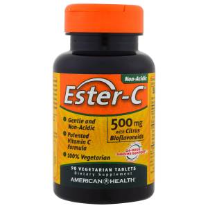 Эстер-С c Бифлавоноидами, Ester-C, American Health,  500 мг, 90 вегетарианских таблеток