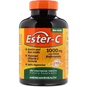 Эстер-С с Бифлавоноидами, Ester-C, American Health, 1000 мг, 180 таблеток / AMH16984