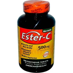 Эстер-С, Витамин С, Ester-C, American Health, 500 мг, 225 таблеток / AMH16991