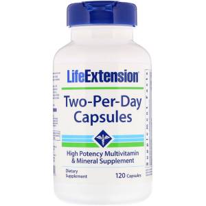Мультивитамины Дважды в День, Two-Per-Day, Life Extension, 120 капсул / LEX23141