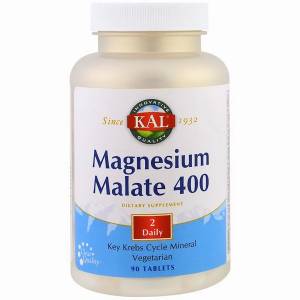 Магний Малат, Magnesium Malate, KAL, 400 мг, 90 таблеток / CAL81309
