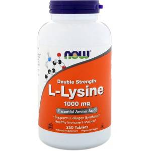 L-Лизин, L-Lysin, Now Foods, 1000 мг, 250 таблеток / NF0123
