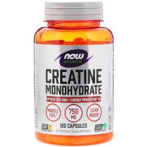 Моногидрат креатина, 750 мг, Now Foods, Creatine Monohydrate, 120 капсул / NF2035