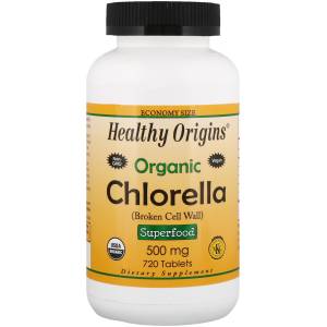 Органическая Хлорелла, Chlorella, Healthy Origins, 500мг, 720 таблеток / HO88428