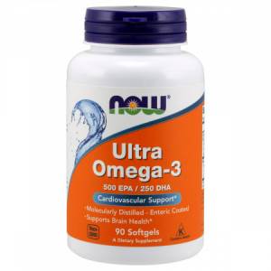 Ультра Омега-3, Ultra Omega-3, Now Foods, 90 желатиновых капсул
