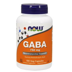 GABA (Гамма-Аминомасляная Кислота) 750мг, Now Foods, 100 капсул