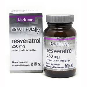 Ресвератрол 250 мг, Beautiful Ally, Bluebonnet Nutrition, Resveratrol 250 мg, 60 растительных капсул / BLB0877