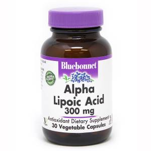 Альфа Липоевая Кислота 300 мг, Bluebonnet Nutrition, 30 растительных капсул