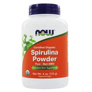 Органическая Спирулина, Порошок, Organic Spirulina, Now Foods, 113 гр / NF2690