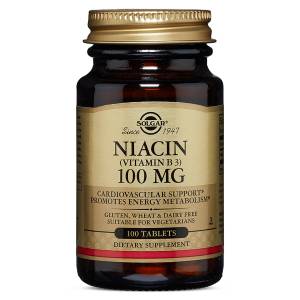 Ниацин (В3), Solgar, 100 мг, 100 таблеток