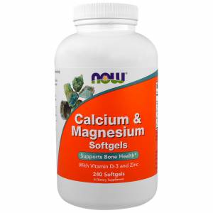 Кальций & Магний + Витамин D, Now Foods, 240 желатиновых капсул