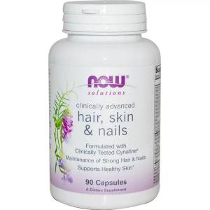 Витамины для Кожи, Волос и Ногтей, Hair, Skin & Nails, Now Foods, 90 капсул / NF3373