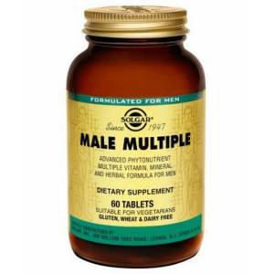 Мультивитамины для Мужчин, Male Multiple, Solgar, 60 таблеток