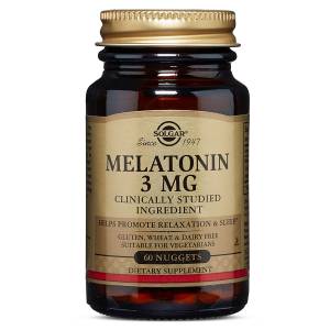 Мелатонин 3 мг, Solgar, 60 жевательных таблеток